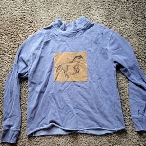 Rod’s Western Wear Crewneck Woman's Horse Design Blue Small